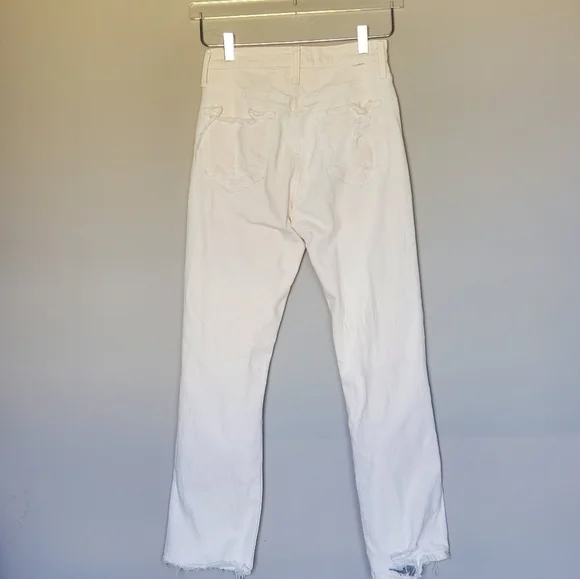 Mother Superior Tomcat Chew Peach Distressed High Rise Jean Size 26